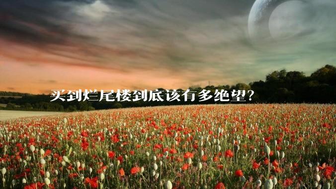 买到烂尾楼到底该有多绝望？